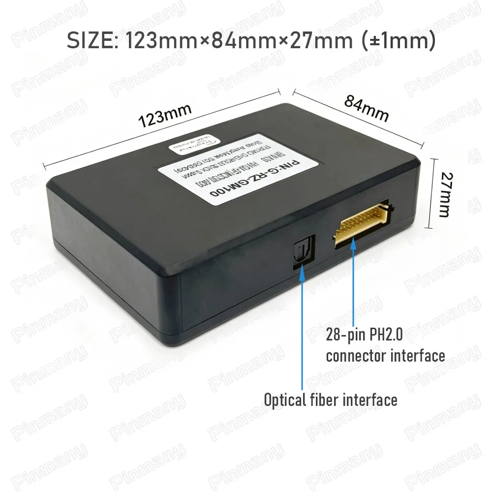 Pinmany RZ-GM100 Car MOST50 Fiber Decoder, Original BOSE Audio Retain Adapter for Buick Chevrolet GMC Android Radio Upgrade