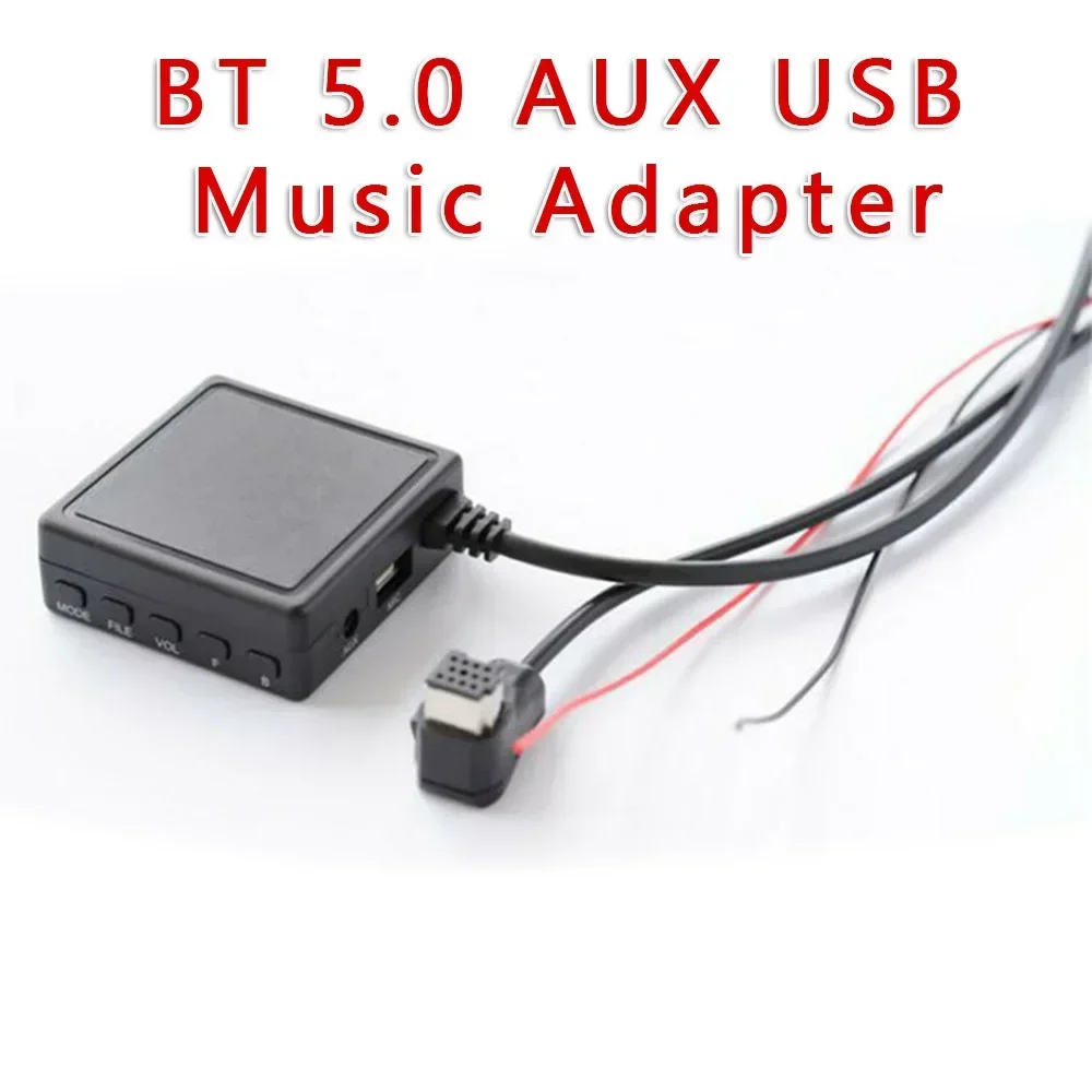 Bluetooth 5.0 AUX USB Music Adapter with MIC Audio Cable For Pioneer Pioneer Radio IP-BUS P99 P01 Stereo Bluetooth Module