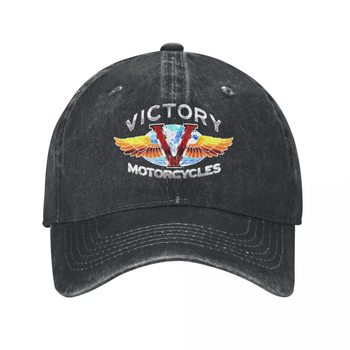 Vintage Victory Motorcycles Baseball Cap Men Women Distressed Washed Headwear Outdoor Running Hats Cap