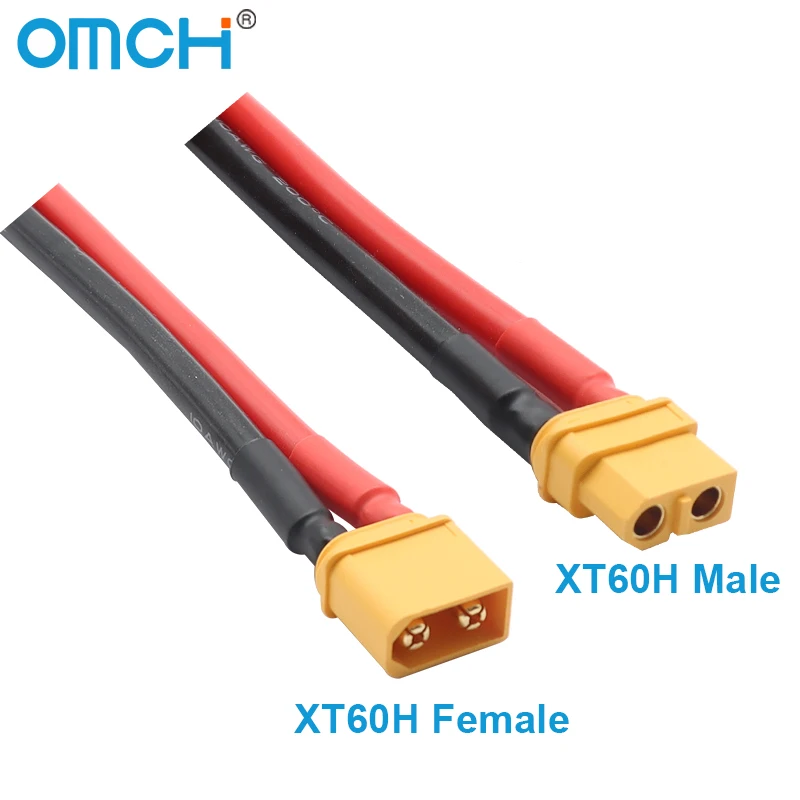 OMCH 50cm XT60 Female/Male to M8 Terminal Plug Connector Cable 10/12AWG for Ship and Car Battery Solar Panel Connection Cable