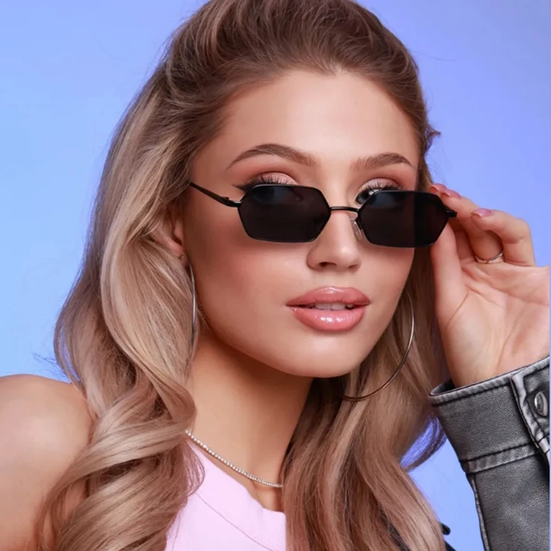 Radfahren Neue Kleine Rahmen Polygon Sonnenbrille Retro Frauen Personalisierte Sonnenbrille Mode Männer Straße Fotografie Brillen