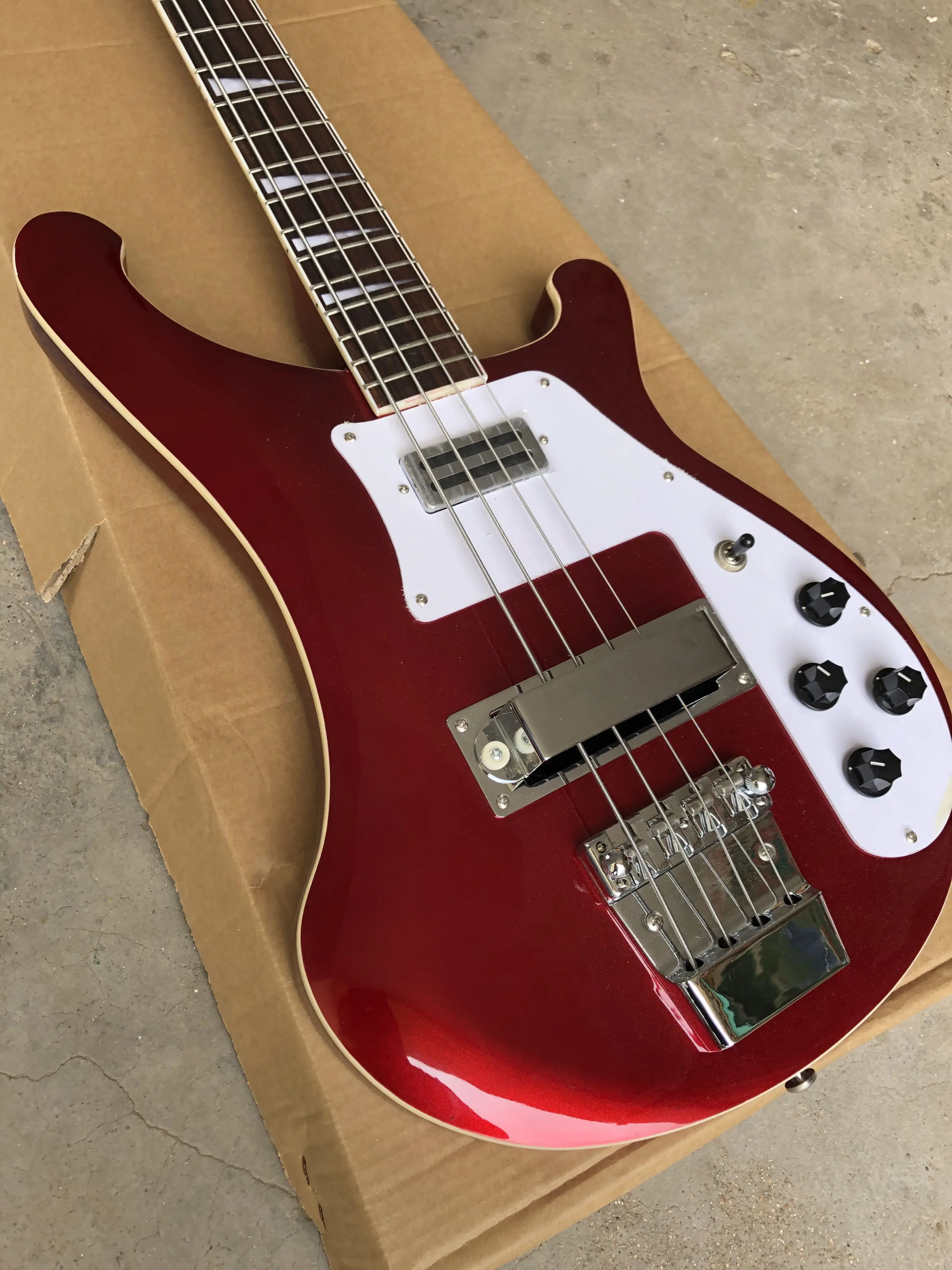 rickenbacker 4003 bass guitar 4 string Red silver powder BASS cheap electric guitars in stock free shipping