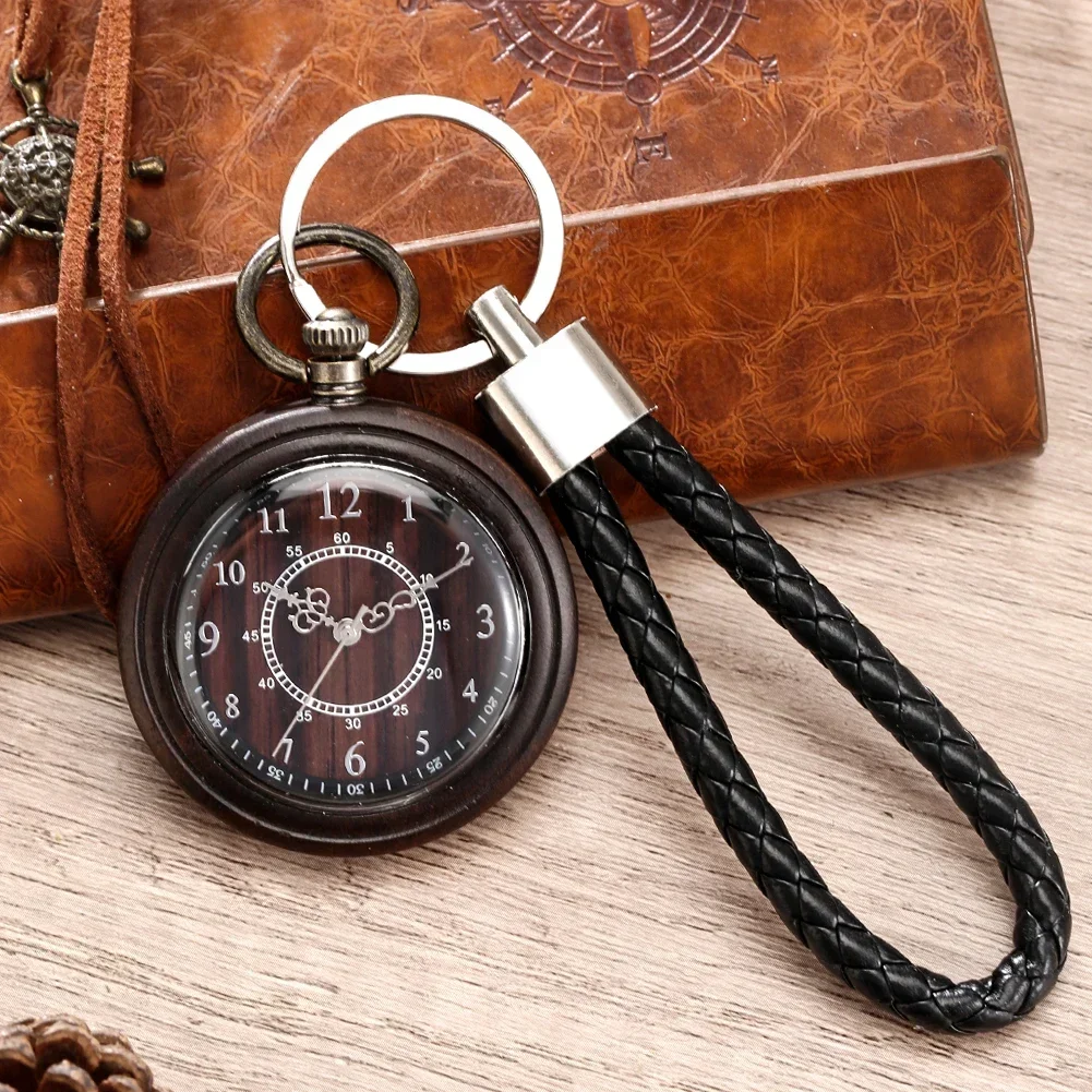 

Vintage Wood Quartz Pocket Watch Pendant Fob Leather Rope Chains Clock Wooden Luxury Watches Gifts 2023 New Wholesale