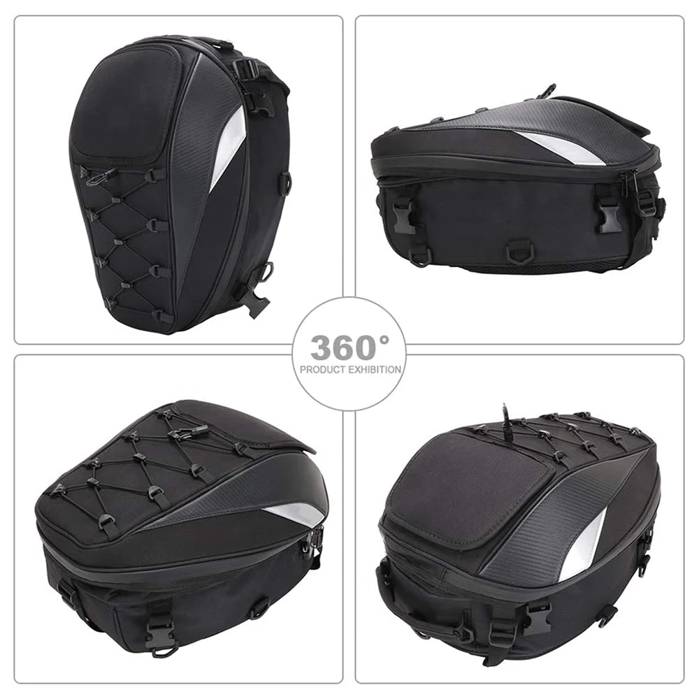 Motorcycle Tail Bag, Seat Bag, Dual Use Motorcycle Waterproof Helmet Bag for Motorbike, Dirt Bike