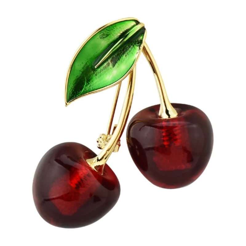 Cherry Lapel Pin Delicate Craftsmanship Statement Pin Decorative Hat Pin Suiatble for Students and Professionals