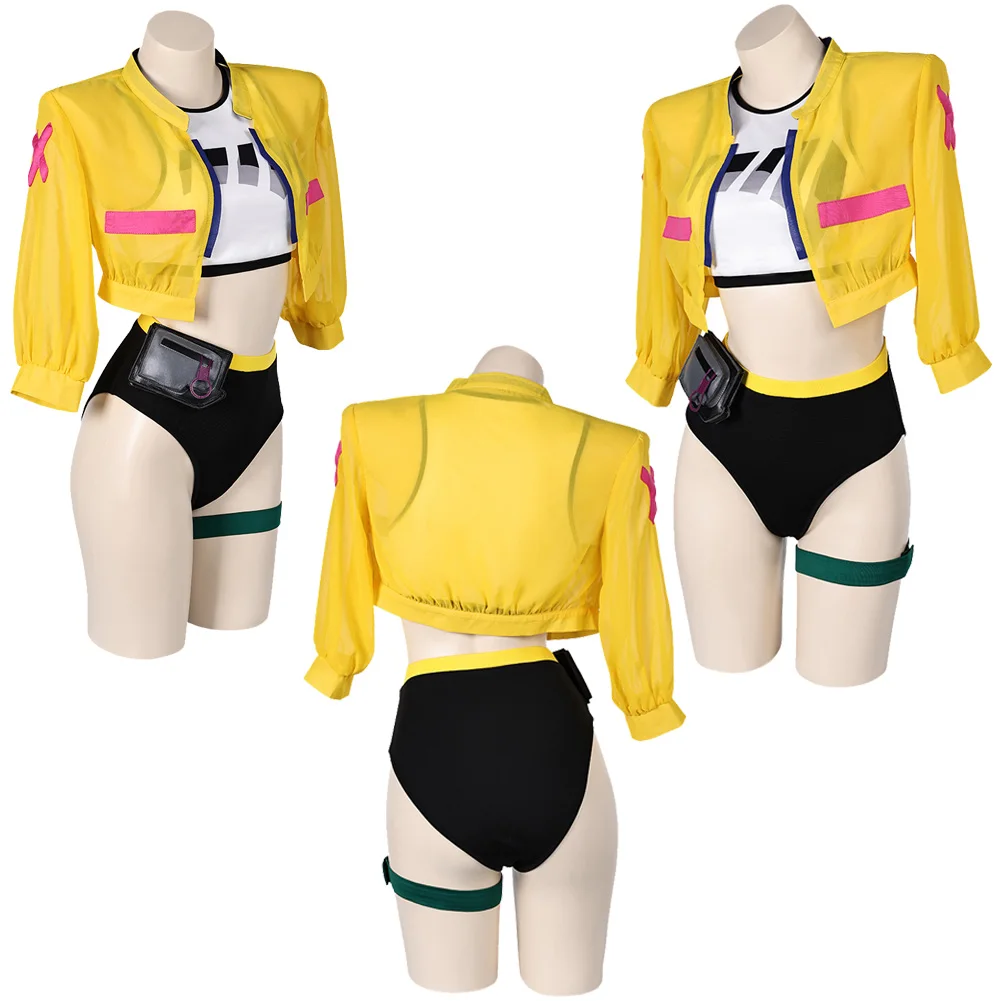 Killjoy Cosplay Swimsuit Game Valorant Women Waistbag Coat Roleplay Disguise Costume Fantasia Outfits Halloween Carnival Suit