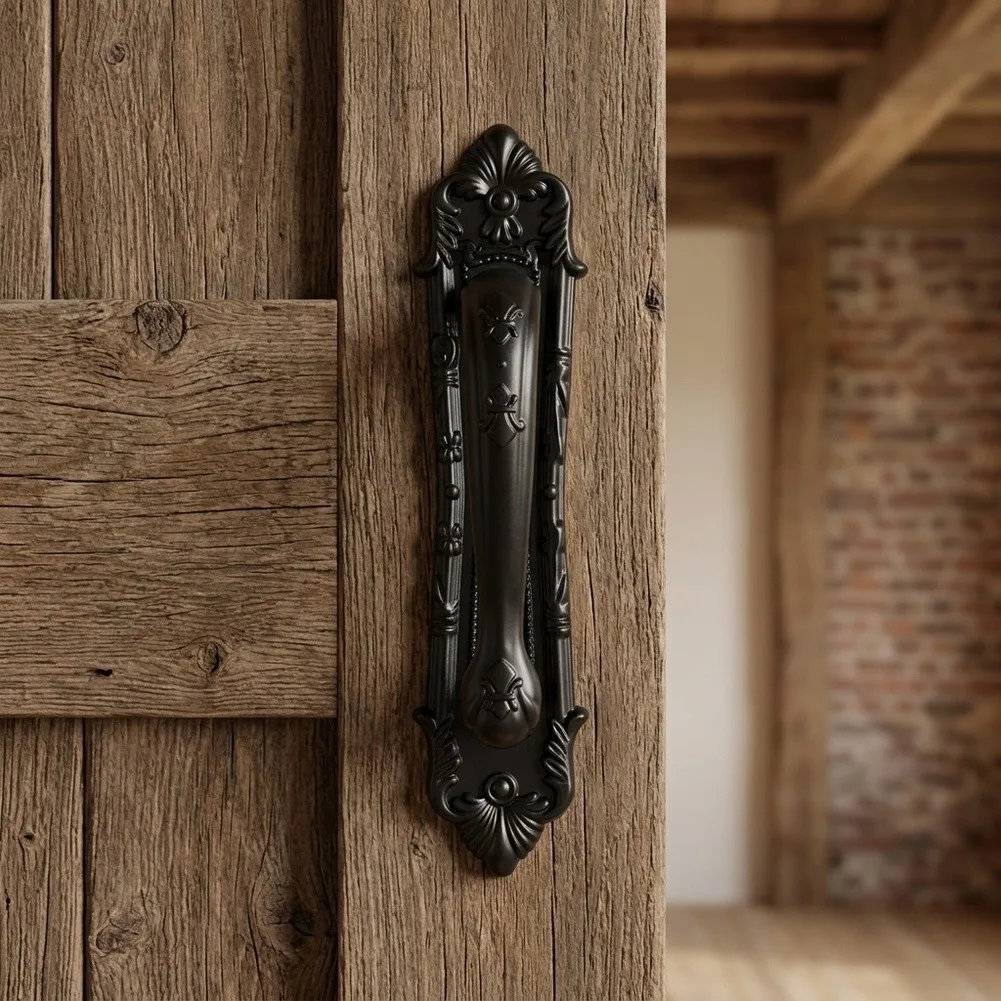 Non Perforated Rustic Look Sliding Door Pull Grip Easy To Install Self-Stick Carry For Wooden Gate Interior Door Decor Hardware