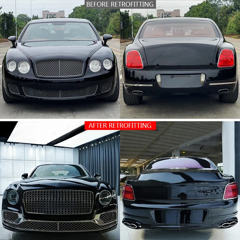 2005-2019 Upgrade 2024 Flying Spur Body Kit Car Modification Upgrade Front Bumper Headlights Rear Bumper Taillights For B