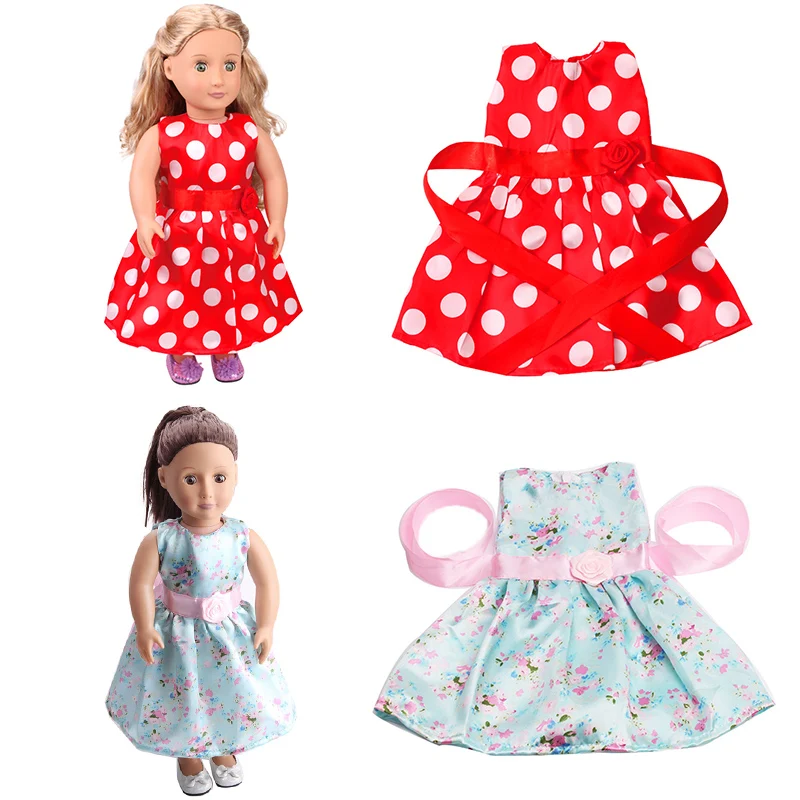 

Платье с поясом для куклы 18 дюймов, нарядное платье для куклы, праздничный наряд для куклы, изысканная модная одежда для кукол, аксессуары для кукол