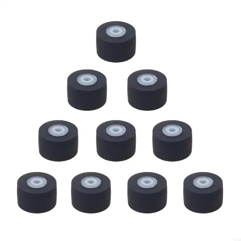 97QB 10pcs Casettes Tape Belt Pulley Pinch Roller Tape  Recorders Pressure Belt Pulley Wheel for Cassette  Recorders 10mm