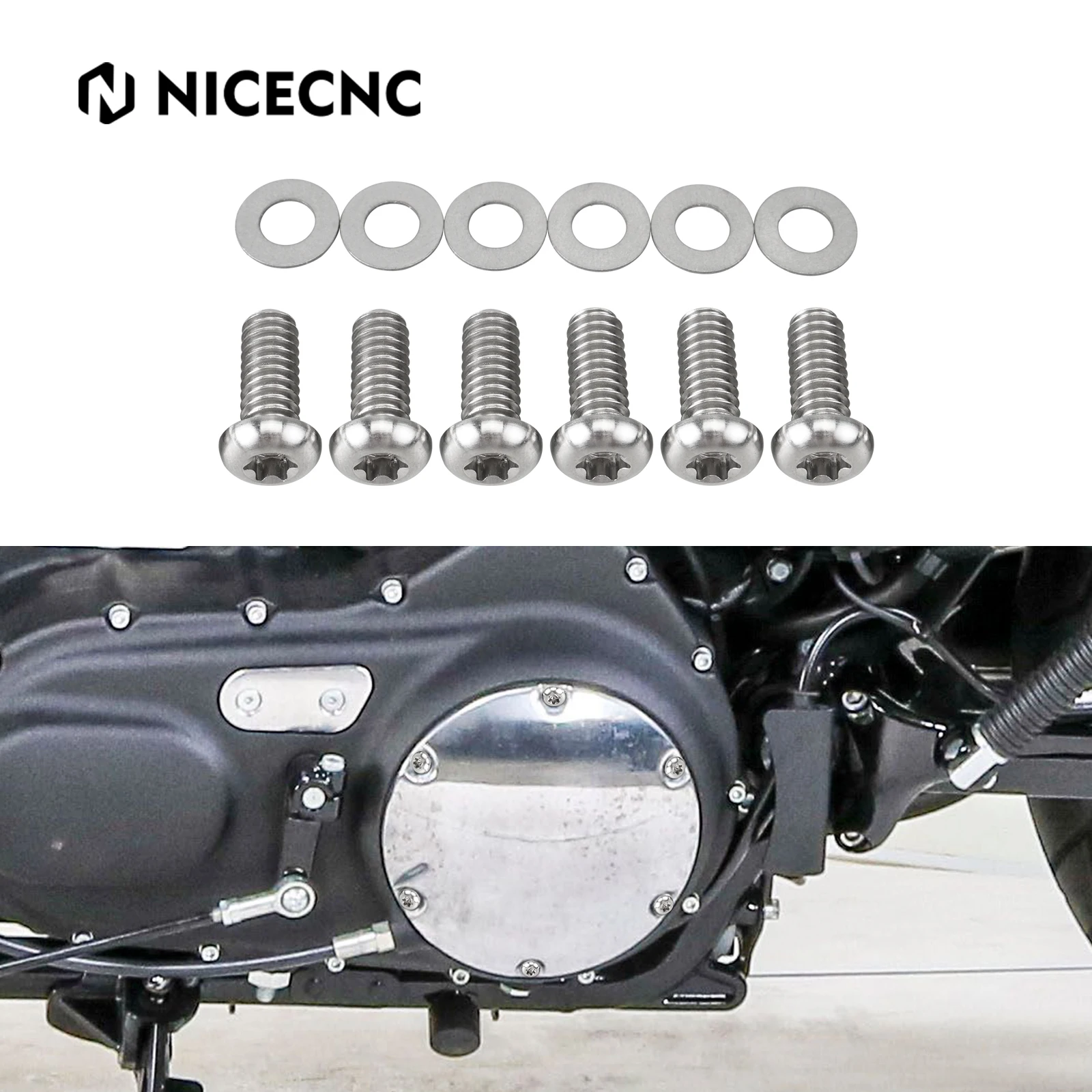 

Titanium Derby Cover Screws Bolts For Harley Sportster 883 XL883L Forty Eight XL1200X 2011-2019 Sportster 1200 XL1200T 2014-2019