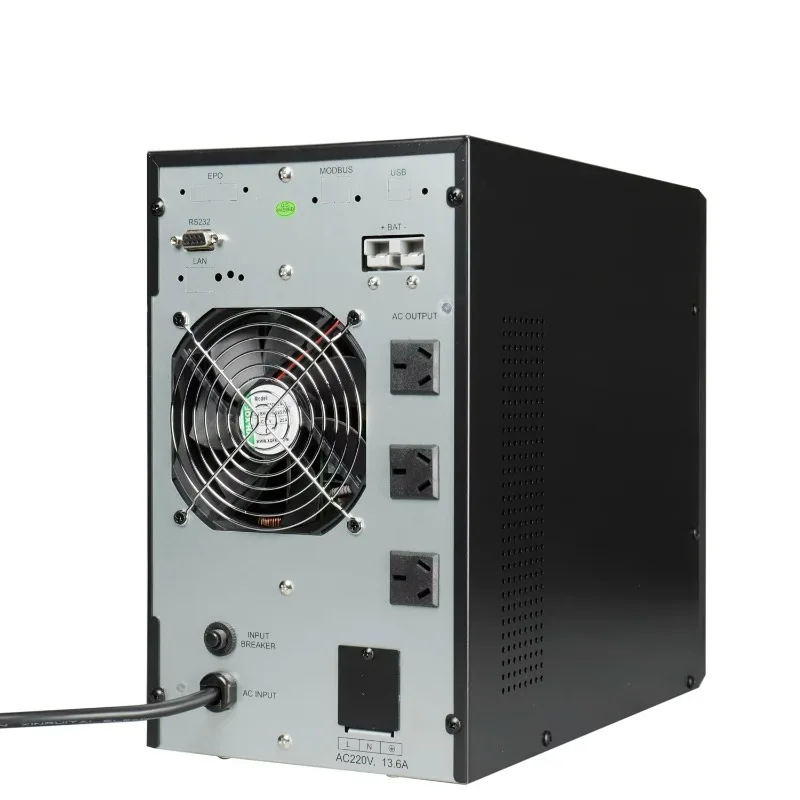 Online UPS Single Phase 2KVA 2000VA 2000W 2KW 220v UPS Uninterrupted Backup Power Supply for Computer
