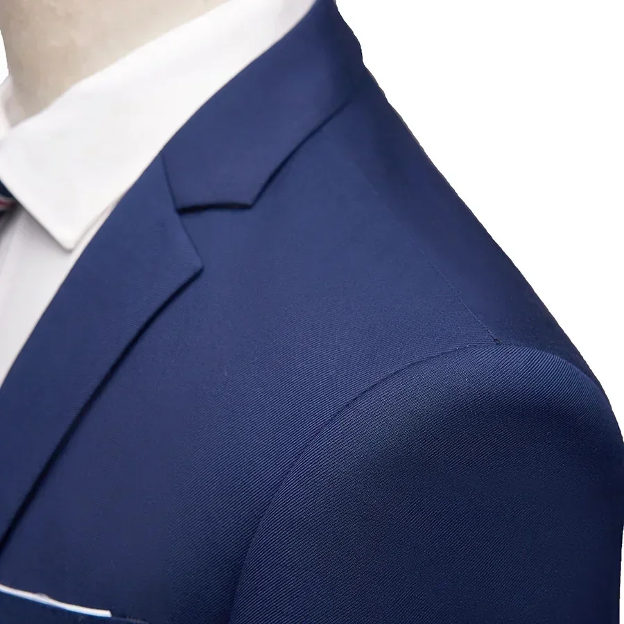 Trajes de boda para hombre, conjunto de Blazers elegantes, chaquetas clásicas formales de 3 piezas, chaleco, pantalones, abrigos completos, traje de