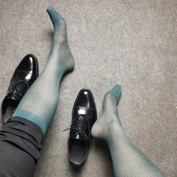 Pair Formal Suit Wear Tube Socks Men's Stocking Business Dress Stockings Sheer Exotic Sexy Socks