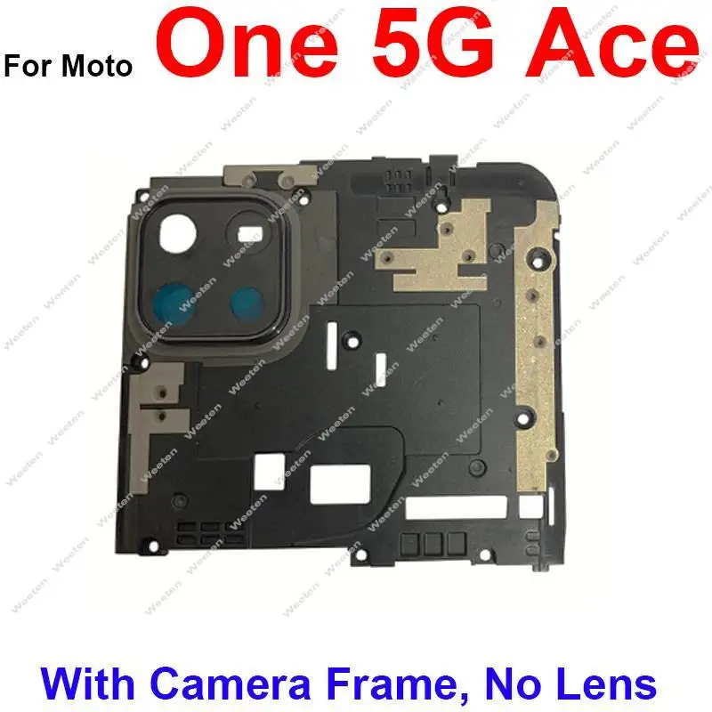 Rear Back Camera Lens Glass with Frame Holder For Motorola MOTO One 5G UW One 5G Ace UW Ace Antenna Motherboard Cover Parts