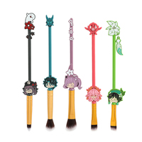 Anime Genshin Impact Figure Makeup Brush Keqing Hutao Xiao Venti Yae Miko Cosplay Gift Cosmetic Eyeshaow Eyebrow Makeup Brushes