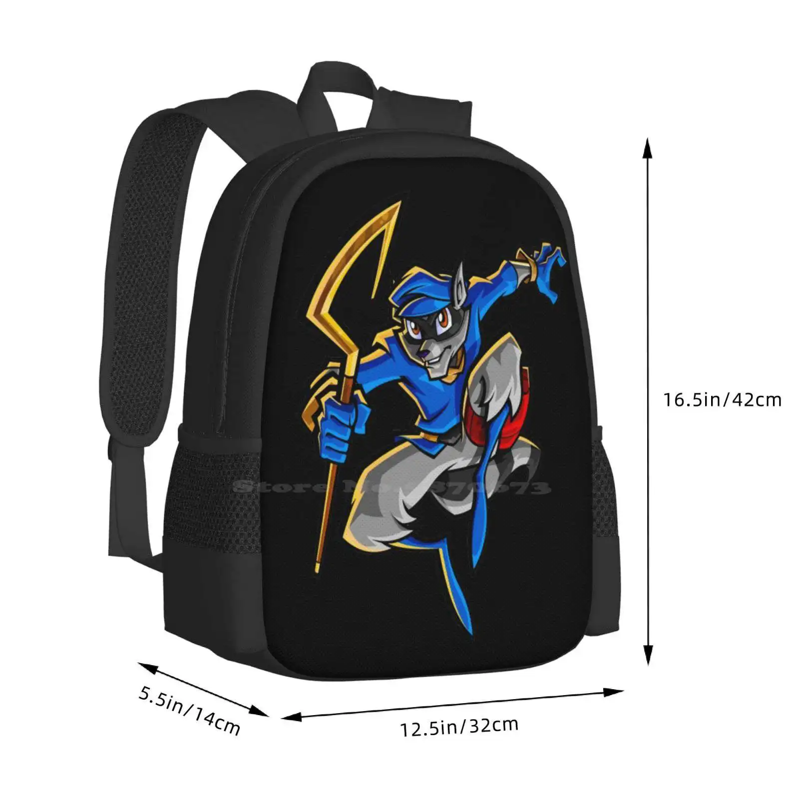 Mochila Sly Cooper Pattern Design, mochilas escolares