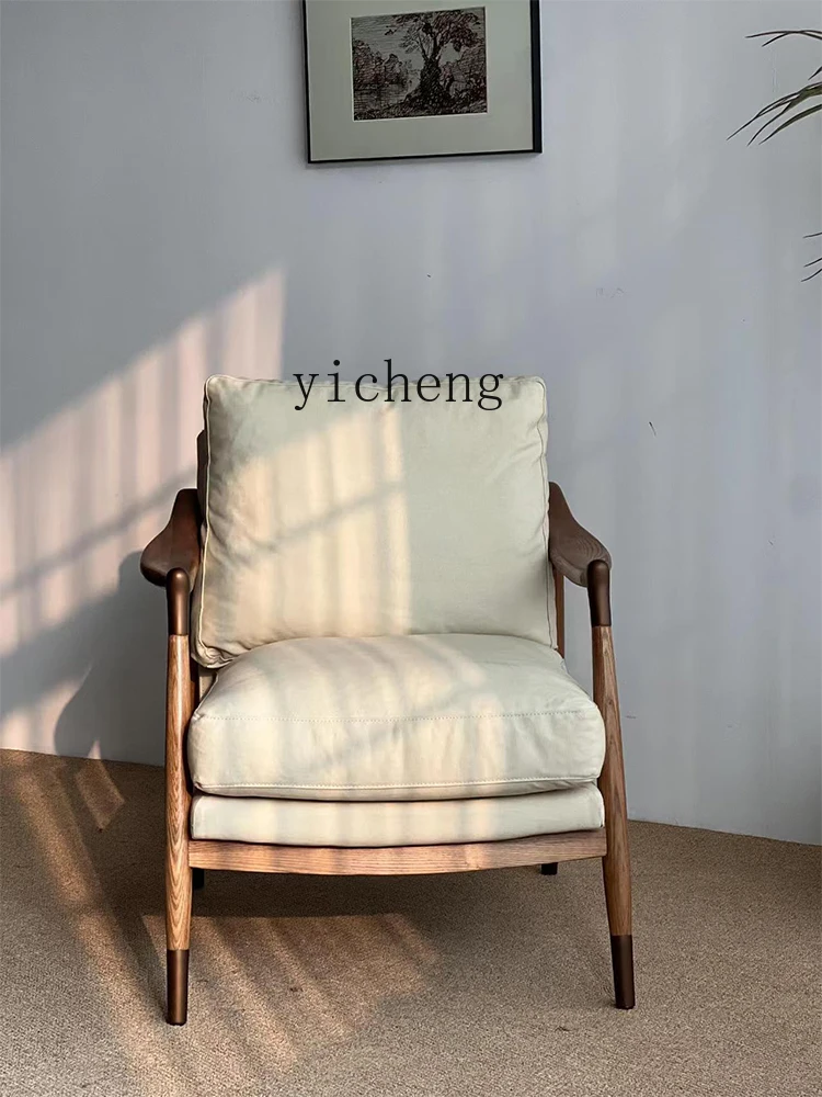 

FY1 Sofa Chair Living Room Balcony Solid Wood Leisure Chair Lazy Backrest Recliner