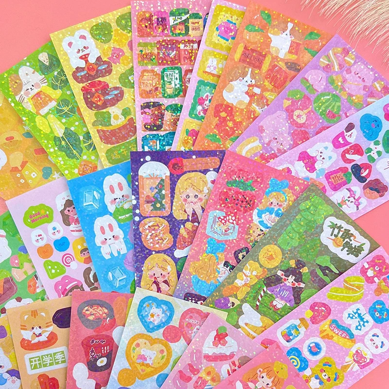 20PCS No-Repeated Sheet Stickers Aesthetic Cute Set Pack Toy Decor Stationery Scrapbooking