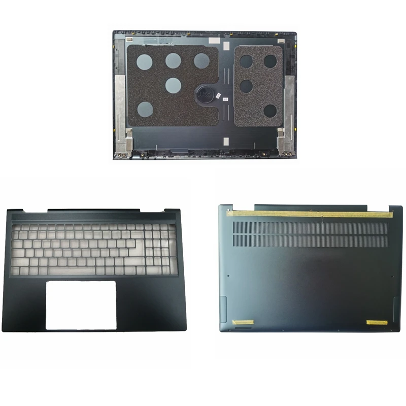 para dell inspiron 16plus 7610 lcd volta capa 0hnyf4 palmrest superior 0yrkjm inferior base case azul novo 01