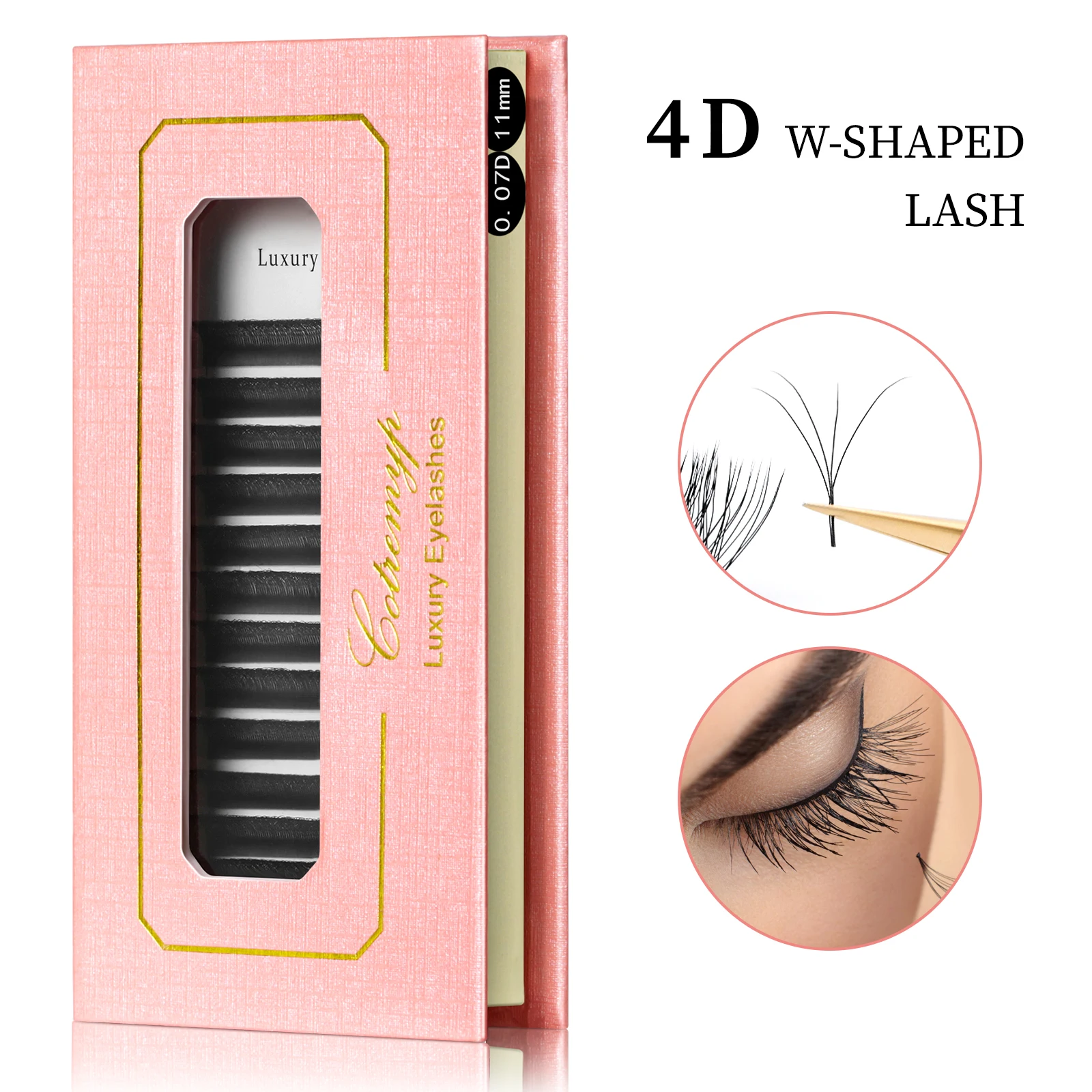 Upgraded W Shaped Eyelashes Not Scattering Lengthening Wispy Eyelashes Birthday Gift for Friends