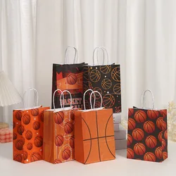 6pcs Sports Basketball Theme Paper Gifts Packing Bag Candy Bag Shopping Bags for Kids Boy Birthday Baby Shower Party Decoration