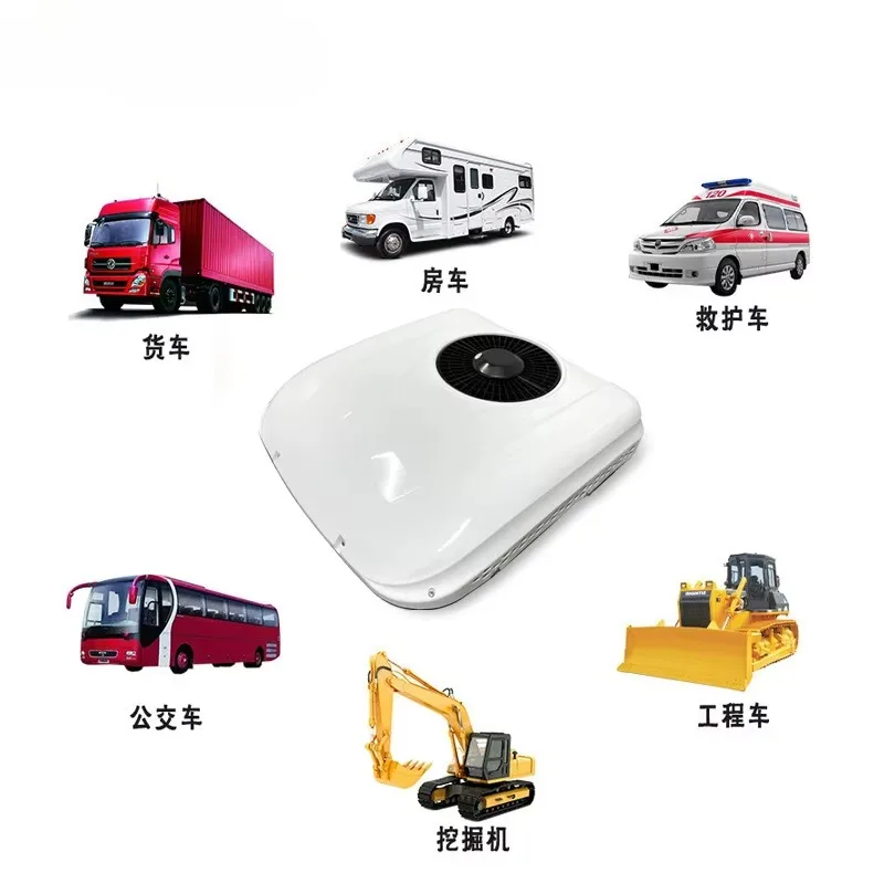 

12V/24V Under Dash Auto Parking Air Conditioner, Universal RV Car Truck Van Camper Bus Marine AC System W/Remote Control Kit.