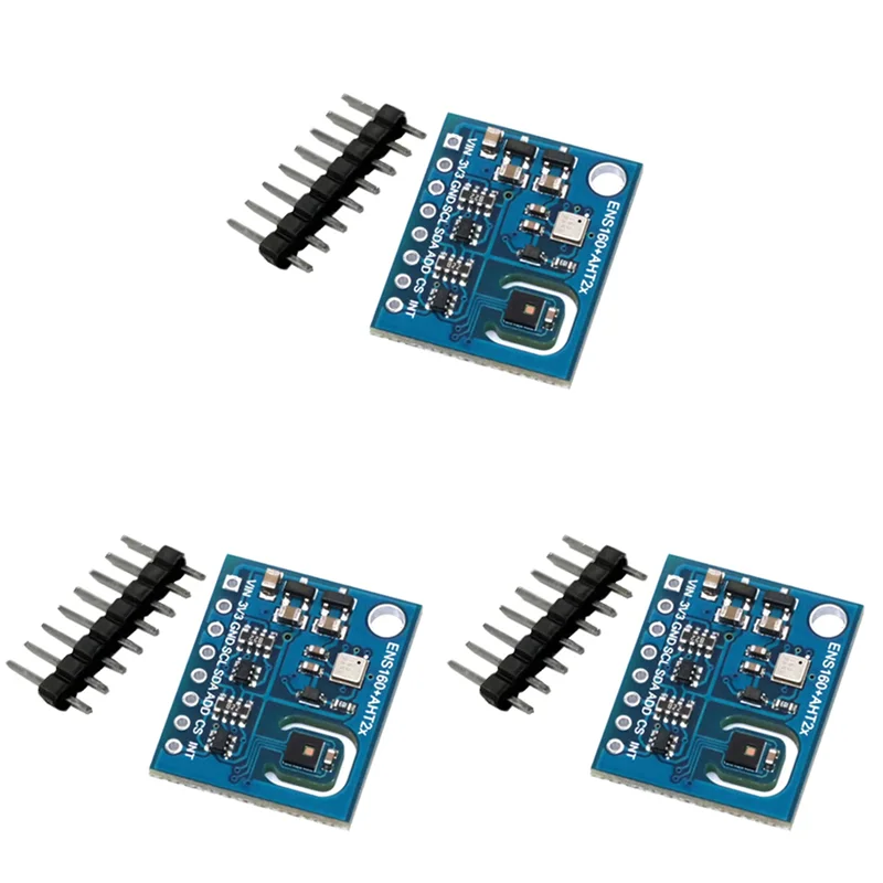 

3X ENS160 + AHT21 Углекисливый газ CO2 ECO2 TVOC Датчик качества воздуха и температуры и влажности Замена CCS811-Y47A