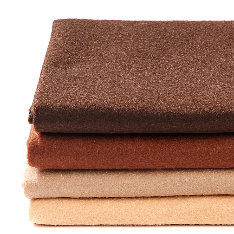 Brown Series 1.4MM Soft Felt Fabric Sheet DIY Pure Khaki Non-woven Cloth For Home Decoration Handmade Sewing Crafts