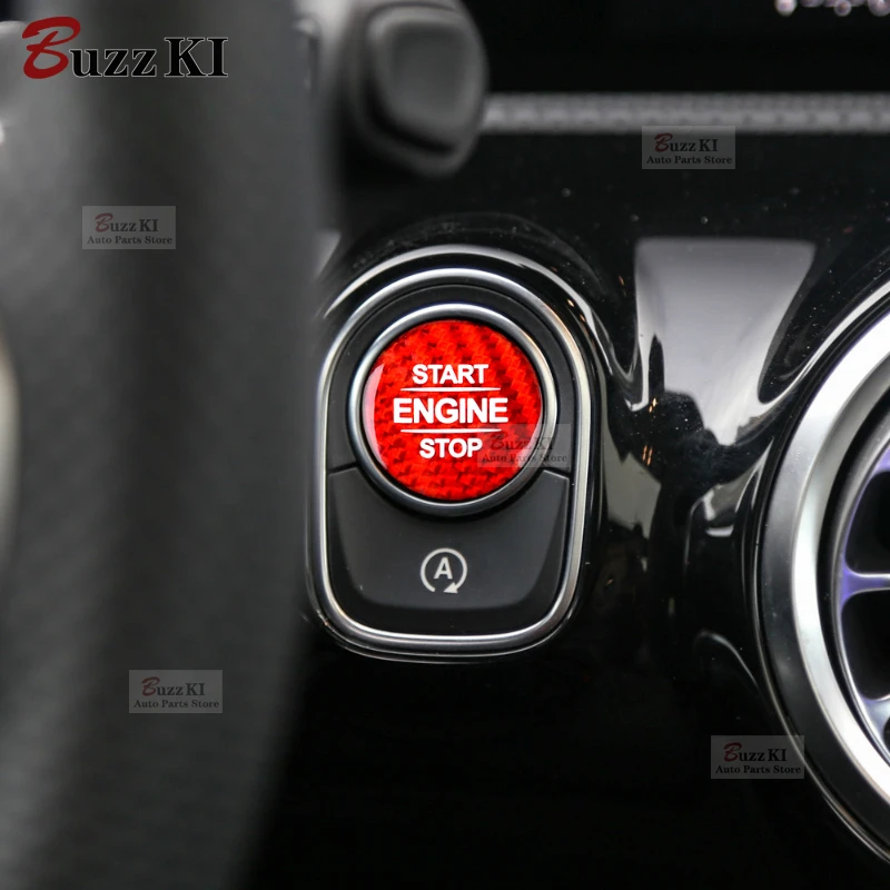 Carbon Fiber Engine Start Button Sticker for Mercedes Benz W177 GLB X247 W247 GLE W167 GLS X167 W464 CLA C118 AMG Accessories