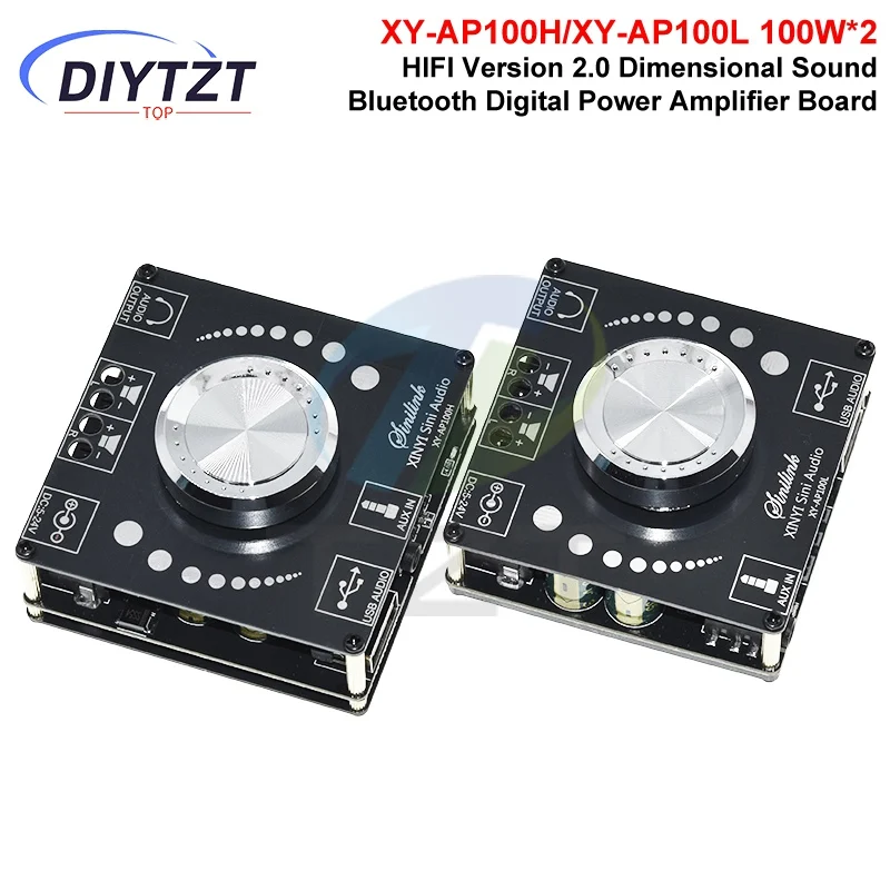 XY-AP100H 100 واط + 100 واط المزدوج TPA3116D2 بلوتوث 5.0 ستيريو الصوت الرقمية مكبر كهربائي مجلس أمبير مكبر للصوت AUX USB APP