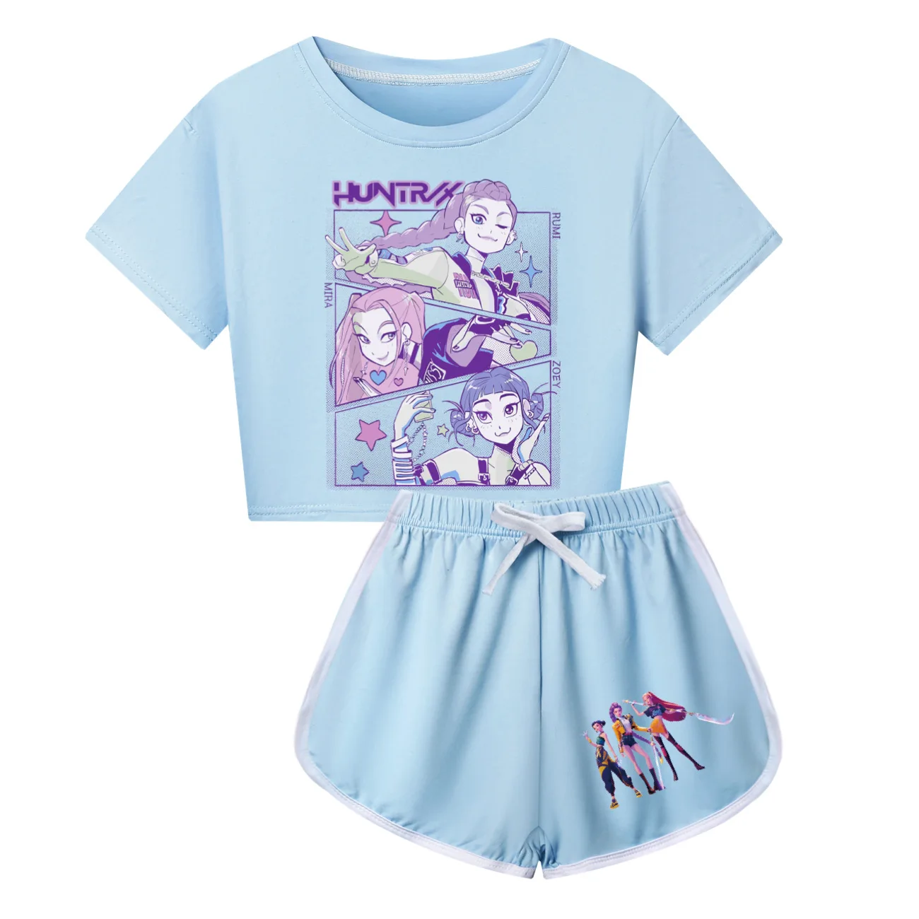 Zomer Kids KPop Demon Hunters Huntrix Pak Peuter Meisjes Sets Top + shorts 2 stuks Sets Sport Pak Baby sets Jongens Kleding Pyjama