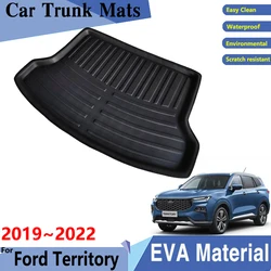 Car Trunk Mats EVA Material For Ford Territory 2019 2020 2021 2022 EV CX743 Car Trunk Mat Trunk Rear Anti-dirty Pad Accessories
