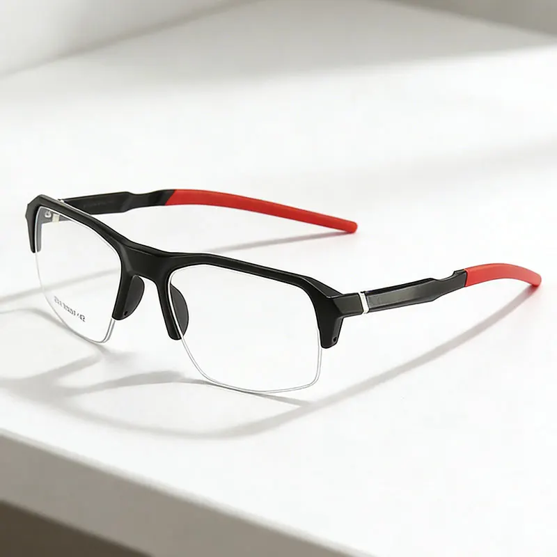 Men's Myopia Glasses For Sports Prescription Glasses Anti Blue Light Half-frame Eyeglass Frame Cycling Anti Falling Goggles