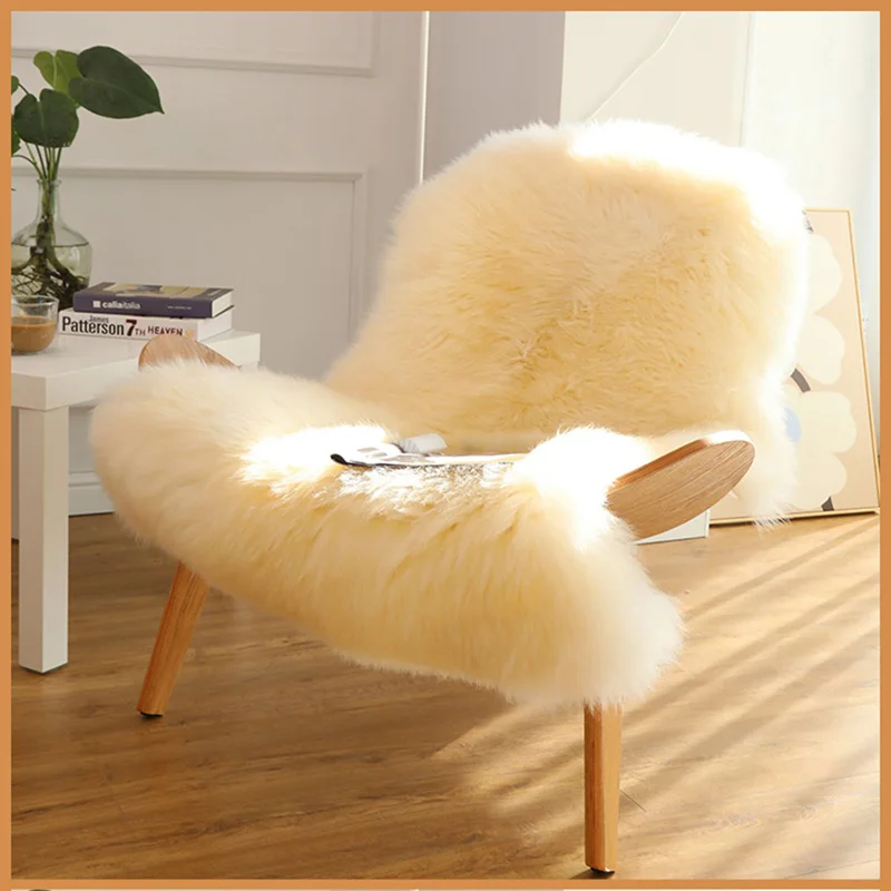 CX-D-151F Natural Colors Australian Sheepskin Hairy Carpet for Living Room Bedroom Area Rugs Mat