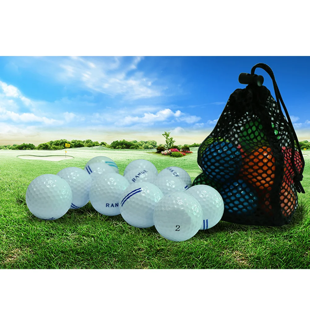 4pcs Golf Ball Mesh Bag Lightweight Nylon Drawstring Pouch For Tennis Pong Storage Carry Holder Sports Equipment Organizer