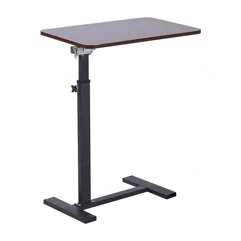 طاولة بجانب السرير قابلة للطي بارتفاع قابل للتعديل وطاولة كمبيوتر محمول مع عجلات #4