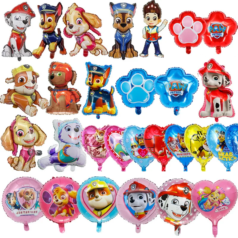 

PAW Patrol Balloon Set Cartoon Dog Birthday Party Decoration Foil Balloons Baby Shower Supplies Skye Kids Party Supplie Toy Gift