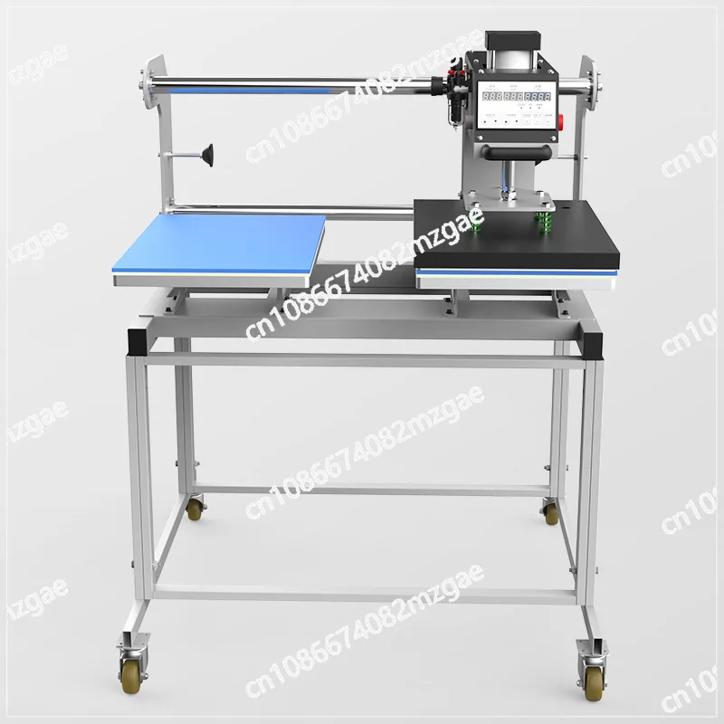 Pneumatic double-station heat transfer machine, set of ready-to-wear clothing T-shirt printing and ironing machine