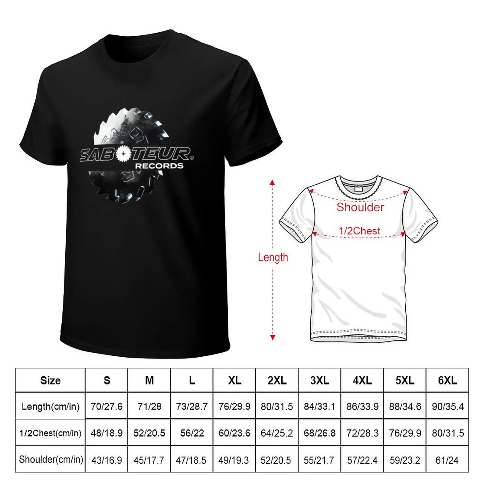 Saboteur Records logo Artwork Mixtape T-Shirt Breathable Mesh Panel T-Shirt