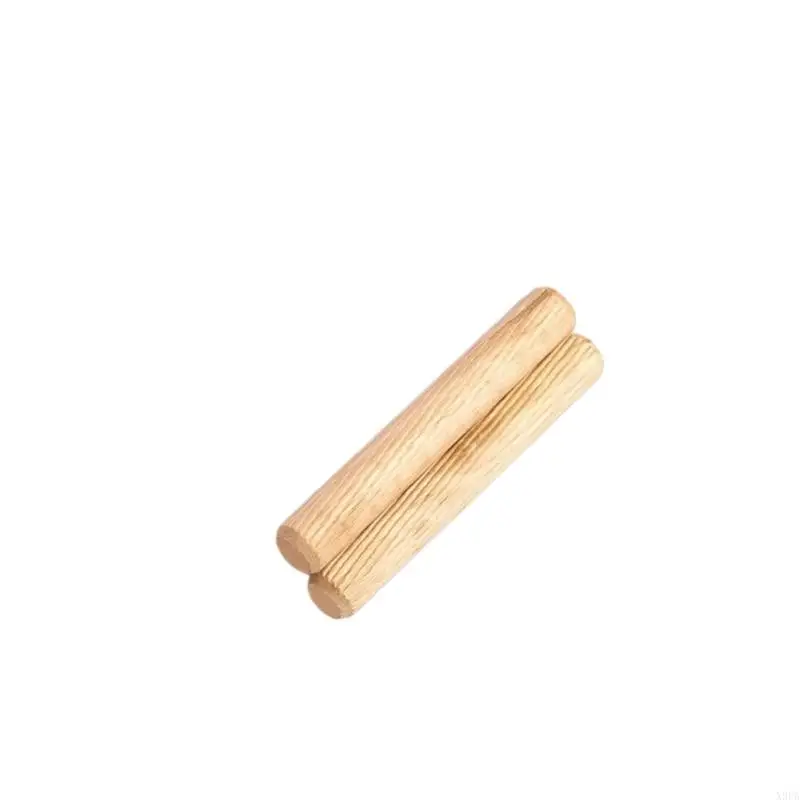

X9FA 100Pcs Woodworking Doweling Jig Round Fluted Wooden Plug Dowel Pin Rod