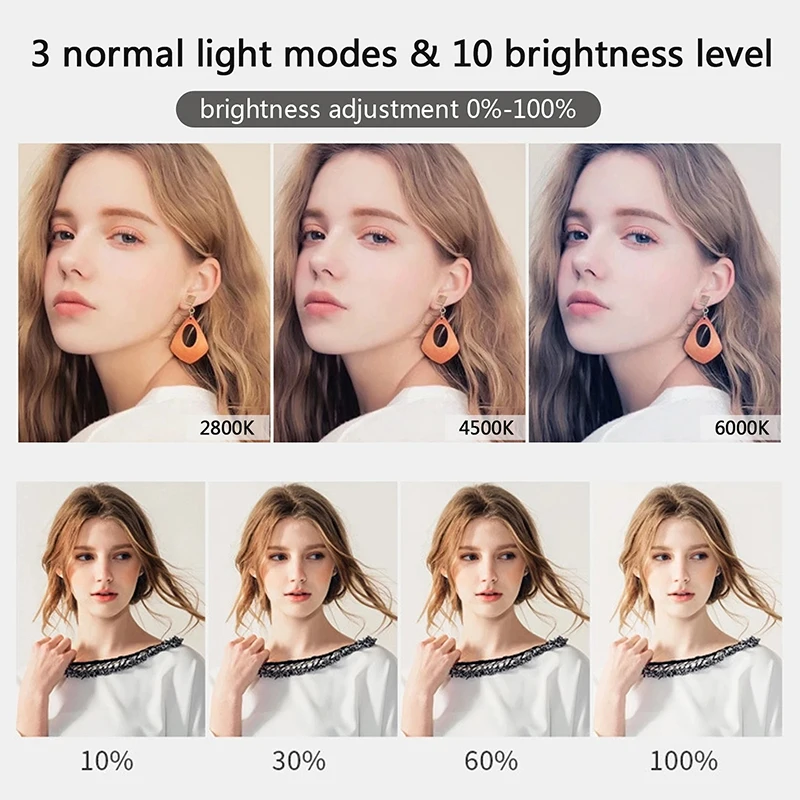 LED Photography Video Ring Light Selfie Light RingLight Phone Stand 50cm Tripod Fill Light Dimmable Lamp Trepied Streaming Lamps