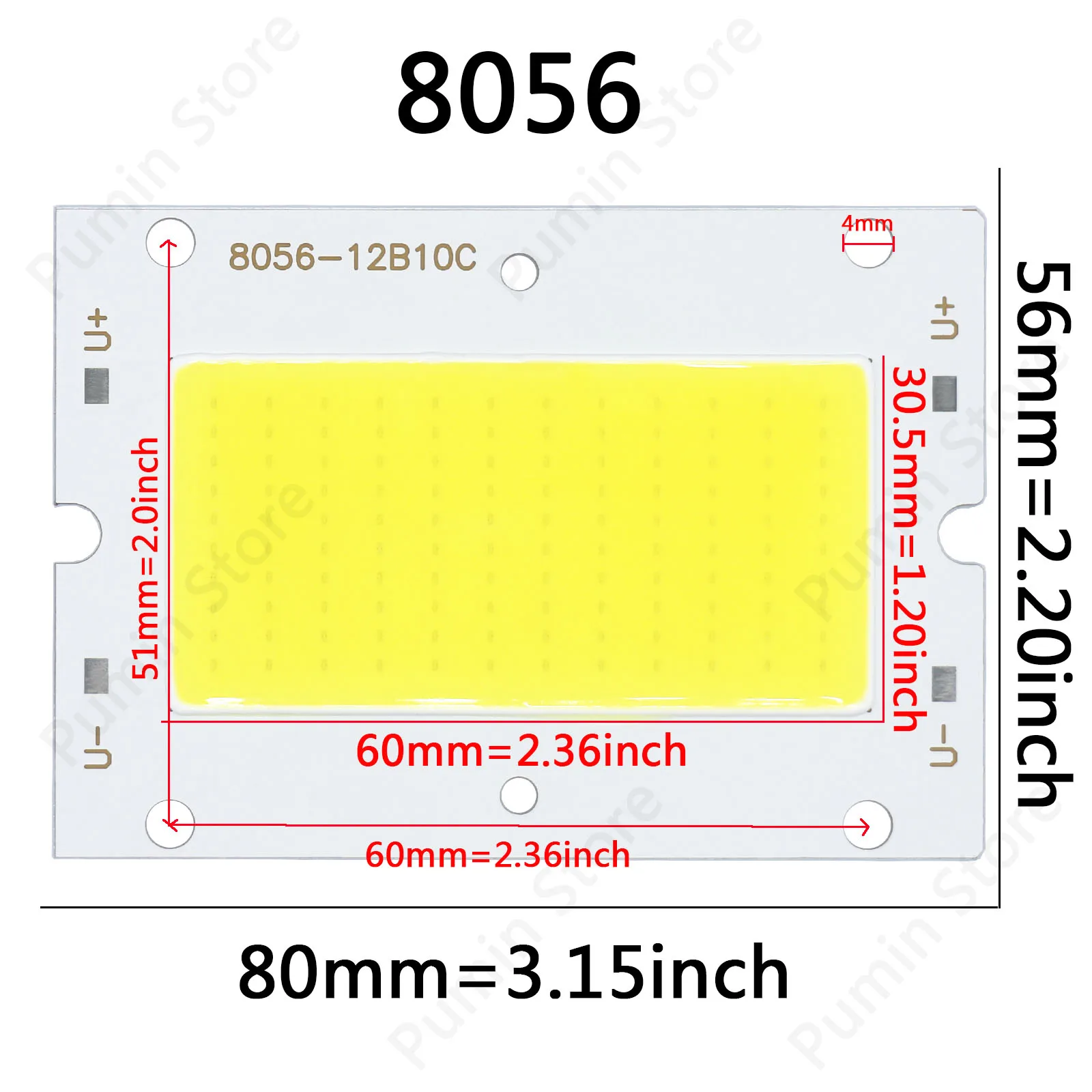 LED 7660 Lamp Beads 50W DC30-32V COB LED Light Source Chip On Board LED Matrix DIY Floodlight Stage Lights Spotlight Round white