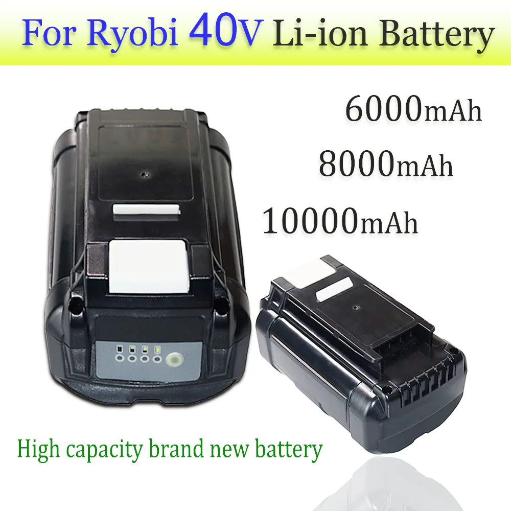 

40V 6000/8000/10000mAh Rechargeable Li-ion Battery For Ryobi Power Tools OP4040 OP4050A OP40201 OP4026 RY40502 RY40200