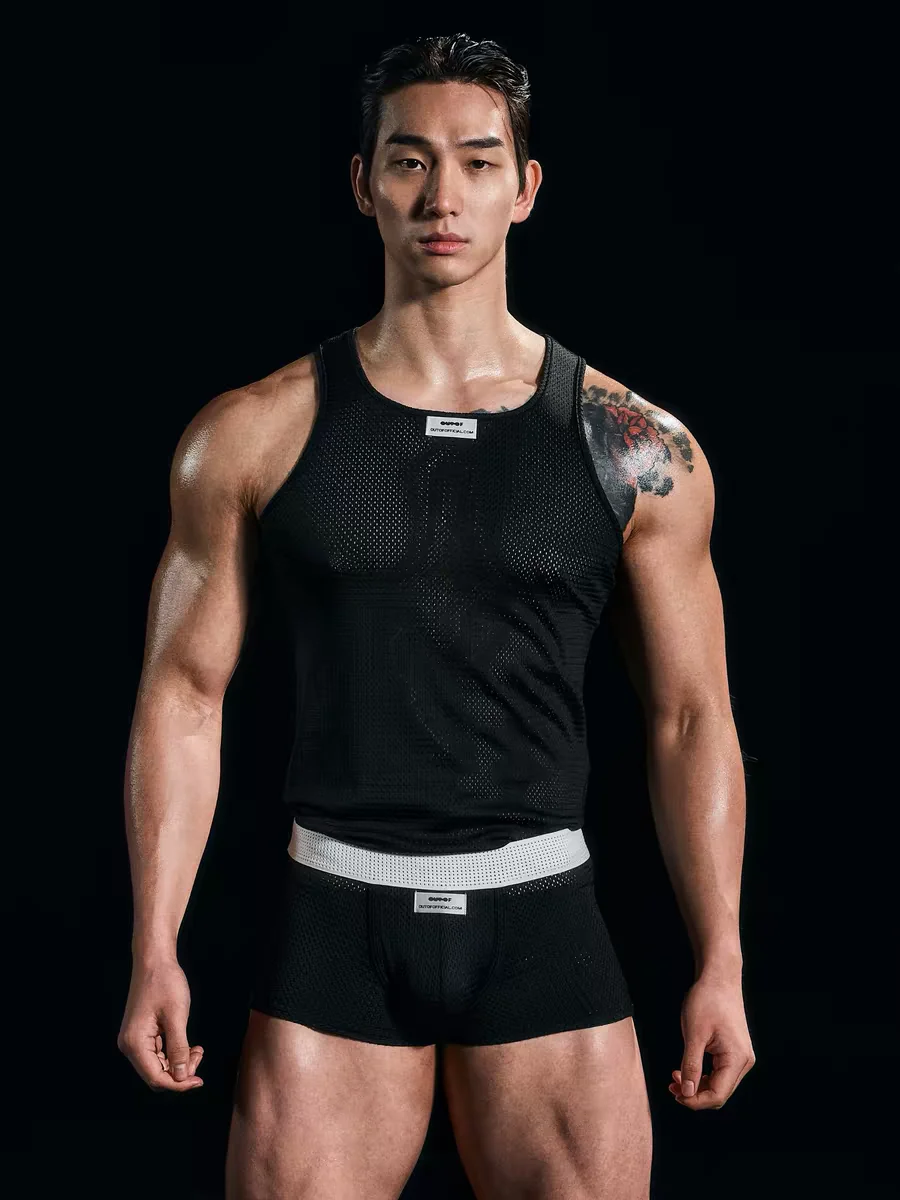 Engsha Quick-drying T-shirt Cool-feeling Fabric Running Short-sleeved Men's Lightweight Breathable Fitness Loose Short-sleeved