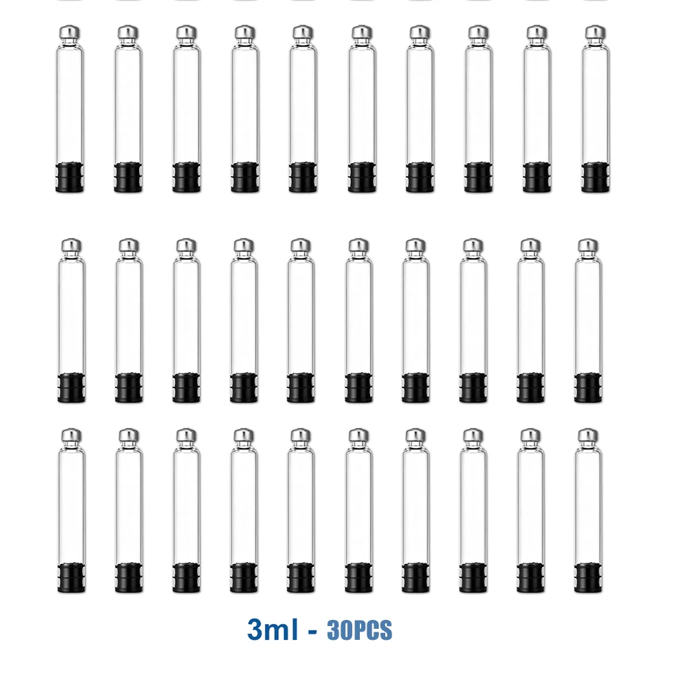 10-50 Stück 3ml Peptid-Insulin-Pen-Kartuschen, 3cc Kartuschen Kompatibel mit Wiederverwendbaren Injektions-Pens V1 & V2, Einzeln Verpackt