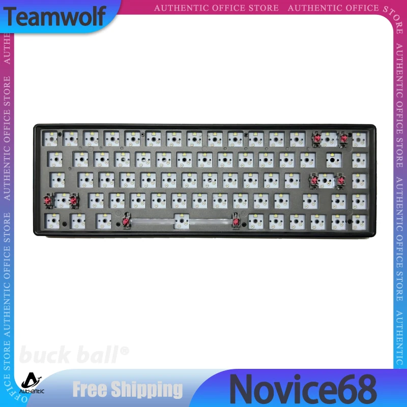 

Teamwolf CIY Novice68 Механическая геймерская клавиатура Комплект 3 режима 2,4G Bluetooth Беспроводная клавиатура Комплект RGB Индивидуальные клавиатуры Комплект в подарок