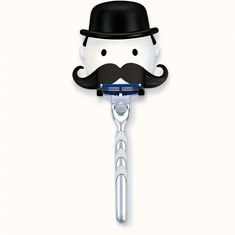 Beard shaver holder, suction cup, wall mounted storage rack, shaving knife holder, non perforated shaving knife holder,