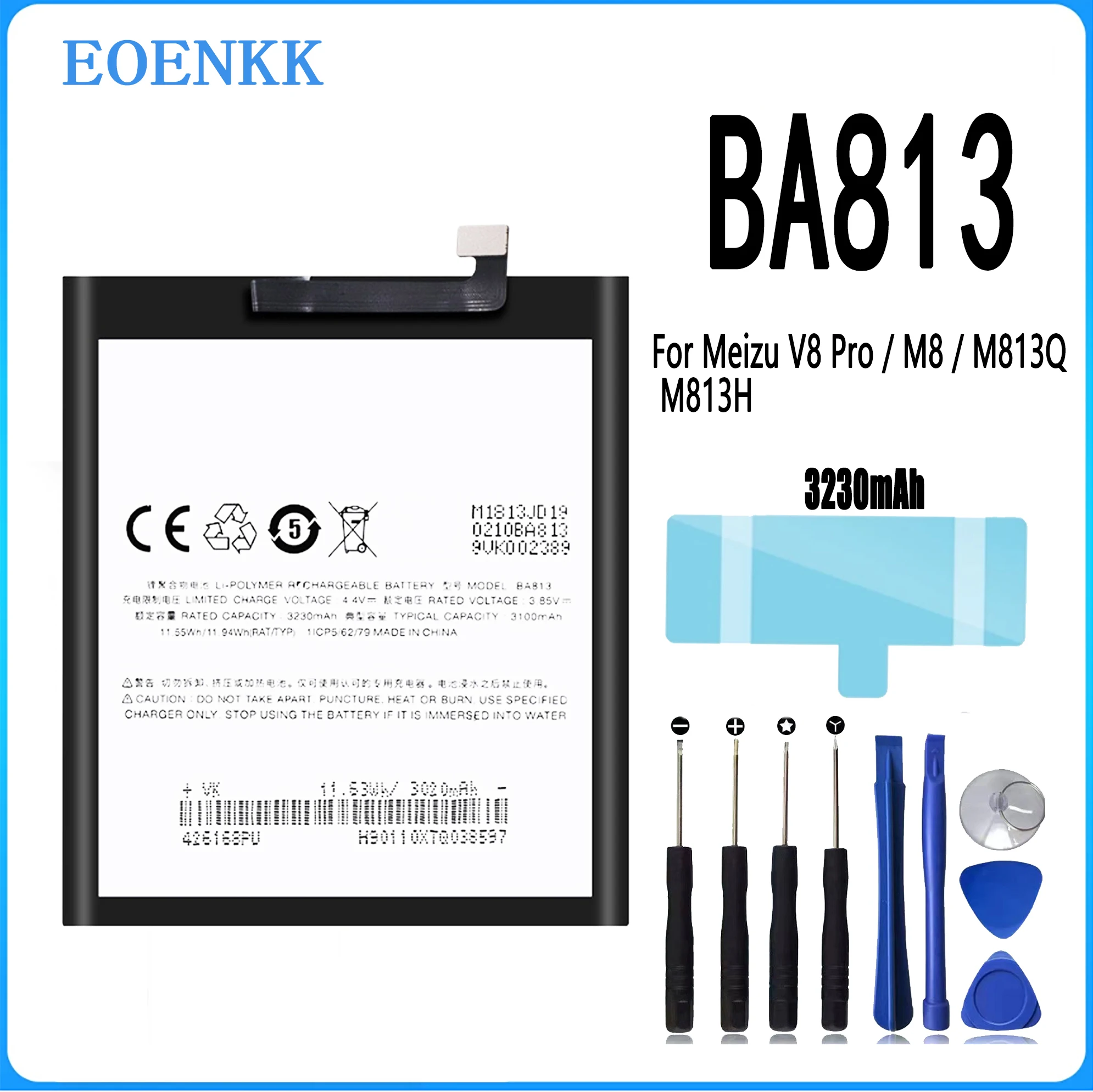 BA813 Battery For Meizu V8 Pro / M8 / M813Q / M813H Repair Part Original Capacity Phone Batteries Bateria