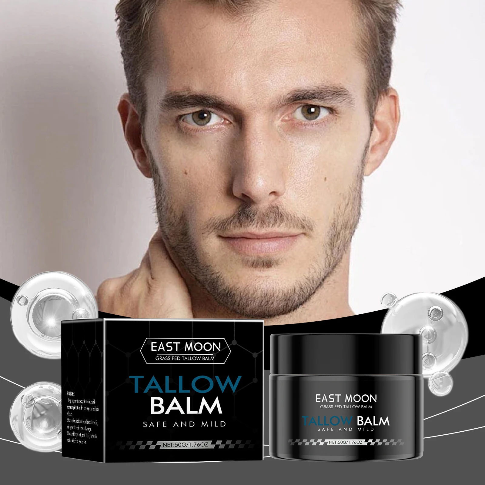Men's Firming Facial Moisturizer, Minimize Fine Lines, Hydrating Daily Skin Brightening Non-Greasy Lightweight Face Cream